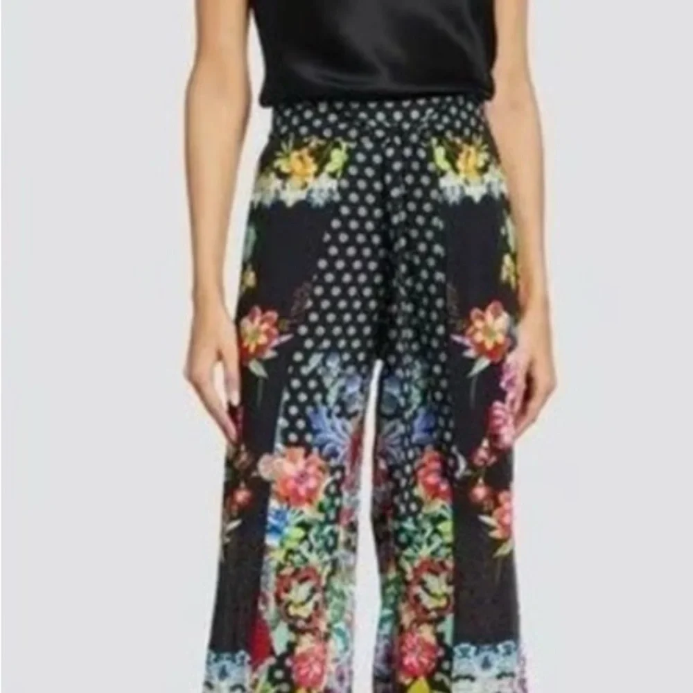 Johnny Was Multicolor Floral Patchwork Pants - Picture 13 of 14